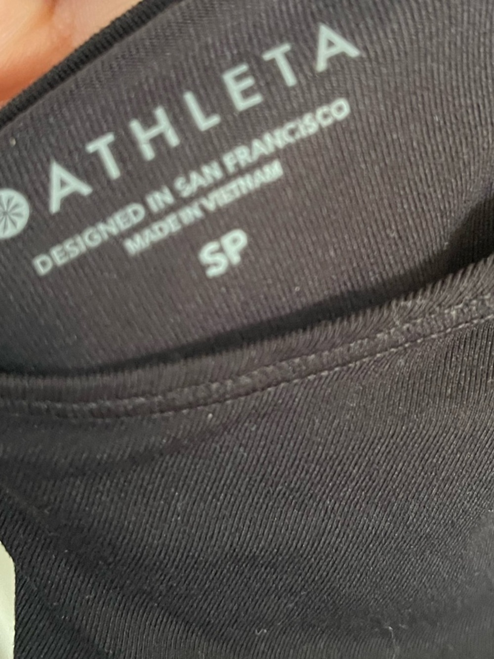 Athleta Black Ribbed Racerback Tank - Picture 3 of 4